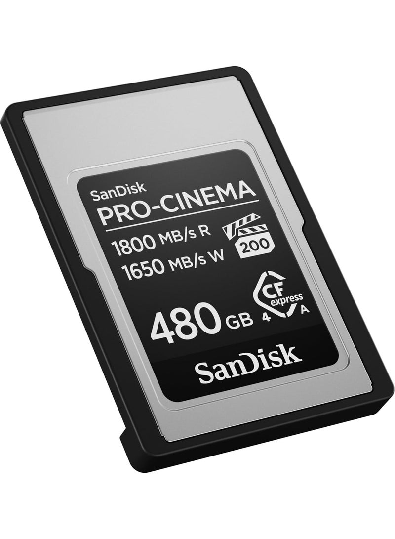 sandisk PRO-CINEMA CFexpress Type A Card 480GB (read speeds up to 1800MB/s, write speeds up to 1650MB/s, 4K, 6K, 8K, VPG200, Rescue PRO) - Image 3